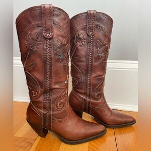 Brown Leather Western Boots